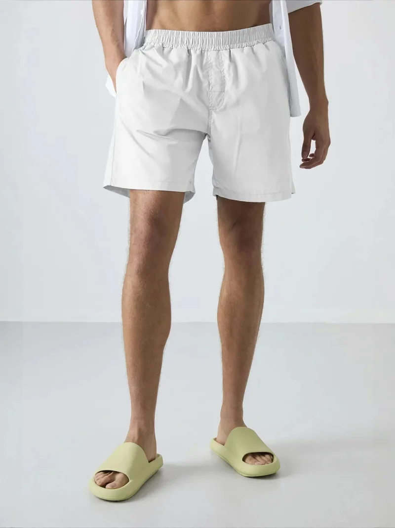 Tommylife White TOMMY Men's Pull-On One-Piece Shorts Set for Men | Best Price UAE
