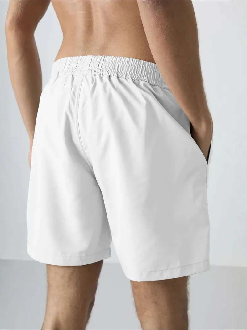 Tommylife White TOMMY Men's Pull-On One-Piece Shorts Set for Men | Best Price UAE