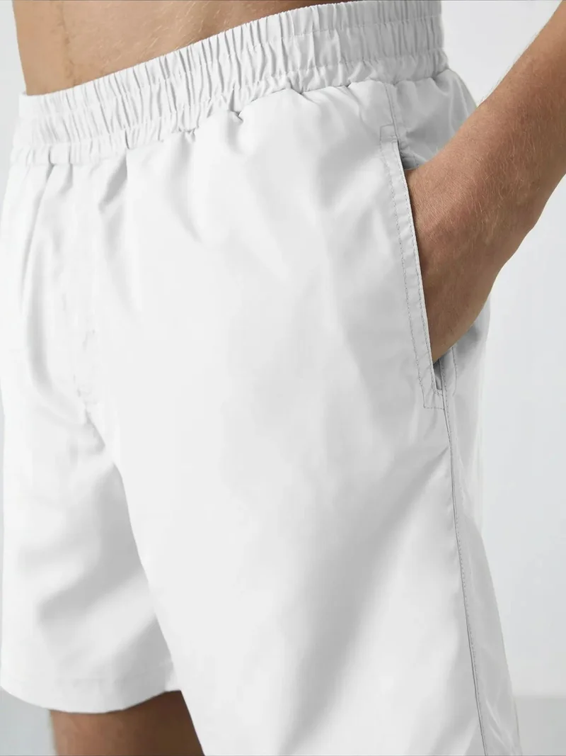Tommylife White TOMMY Men's Pull-On One-Piece Shorts Set for Men | Best Price UAE