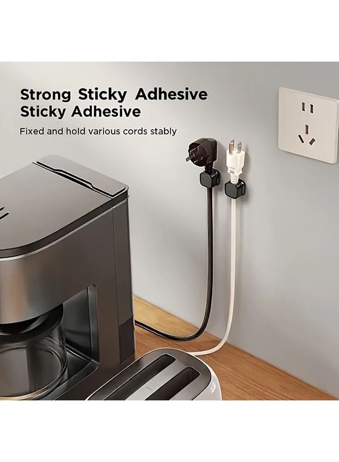 Black 8pcs Magnetic Cable Organizer Clips Self Adhesive Desk Cord Holders - Image 3