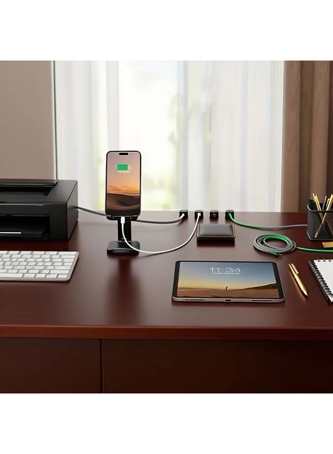 Black 8pcs Magnetic Cable Organizer Clips Self Adhesive Desk Cord Holders - Image 5