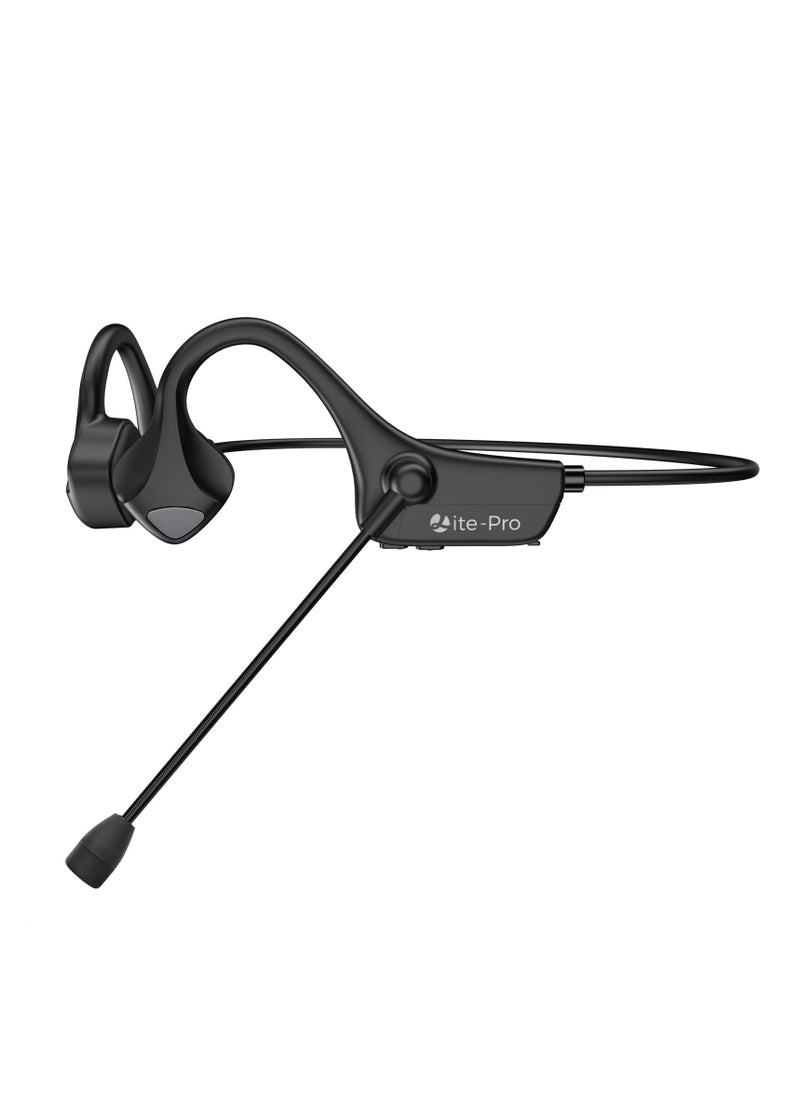 General - Bone conduction headset Bluetooth with microphone Wireless computer headset with microphone Open bluetooth headset Noise cancelling multipoint connection For PC, work - Image 1