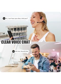 General Bone conduction headset Bluetooth with microphone Wireless computer headset with microphone Open bluetooth headset Noise cancelling multipoint connection For PC, work  - Image 5