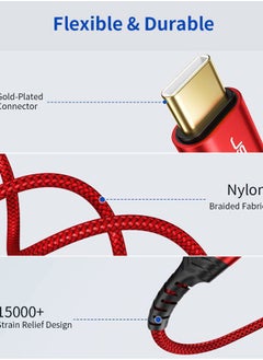 JSAUX USB B to USB C Printer Cable 10ft, Nylon Braided, USB C MIDI Cable Compatible for MacBook Pro, HP, Epson, Canon, Brother, Lexmark, Xerox Printers and Scanner-Red  - Image 4