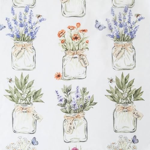 No. 918 Eve's Garden Semi-Sheer Rod Pocket Kitchen Curtain Valance, 54" x 14", White - Image 3