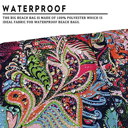 Outrip Extra Large Beach Bag and Totes for Family, XL Waterproof Pool Bag for Women with Zipper and Pockets - Great for Beach Travel Vacation - Image 4