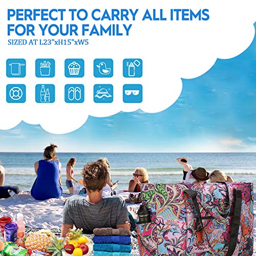 Outrip Extra Large Beach Bag and Totes for Family, XL Waterproof Pool Bag for Women with Zipper and Pockets - Great for Beach Travel Vacation - Image 3