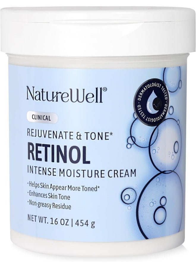 NATURE WELL Retinol Clinical Advanced Moisture Cream, Large, 16 oz Tub - Image 1