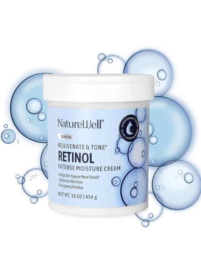 NATURE WELL Retinol Clinical Advanced Moisture Cream, Large, 16 oz Tub - Image 2