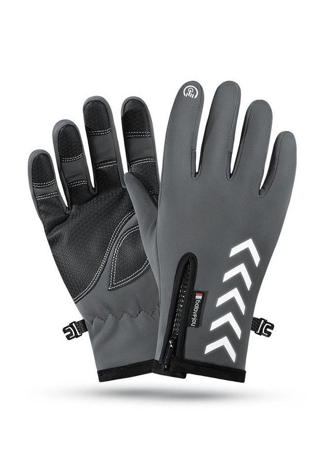 Golovejoy Winter Skiing Men And Women Outdoor Riding Waterproof Non Slip Plush Thickened Warm Gloves