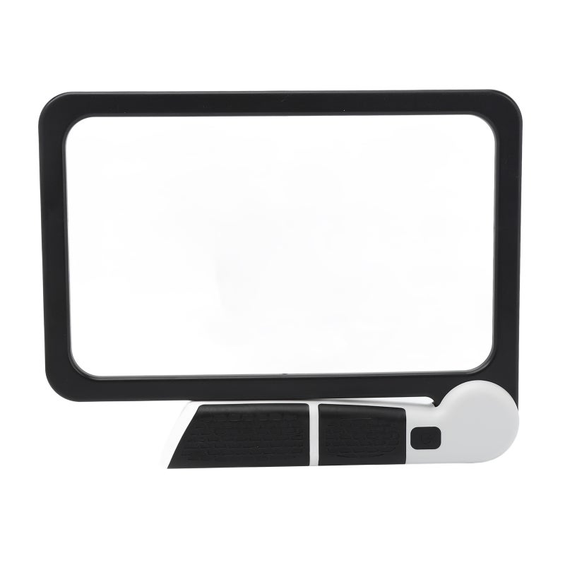 Handheld Folding Magnifying Glass with 48 LED Lights 3 Light Modes - 5X Acrylic Lens Ergonomic Comfortable Grip Portable Foldable Design for Reading Stamp Coin Collection - Image 3