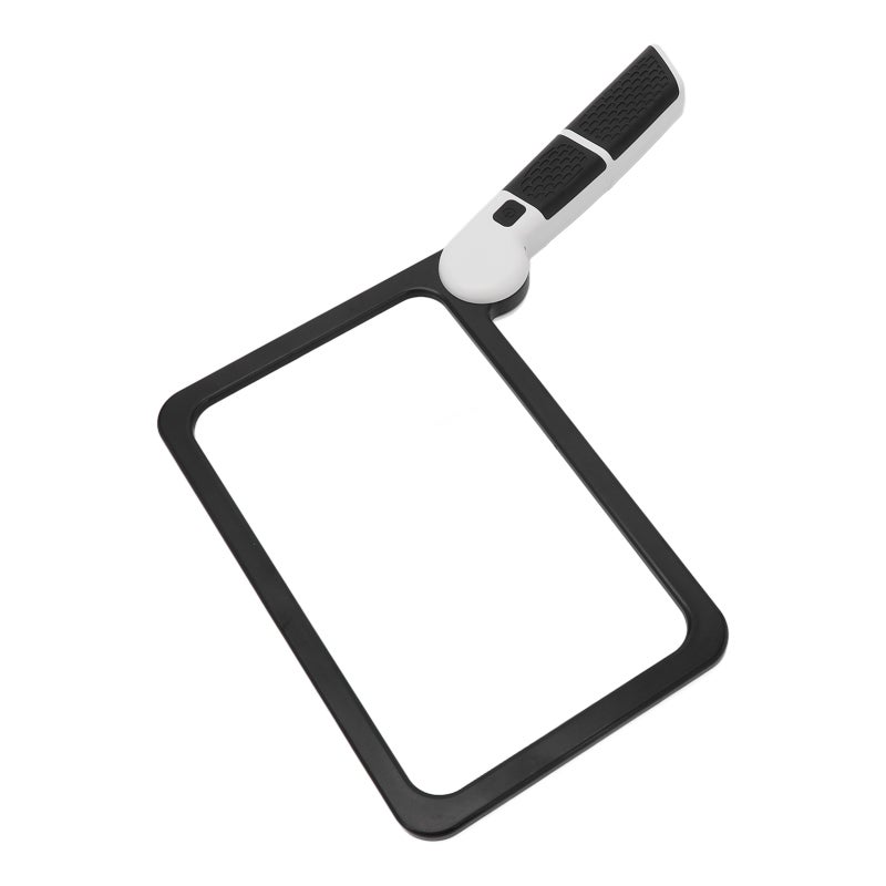 Handheld Folding Magnifying Glass with 48 LED Lights 3 Light Modes - 5X Acrylic Lens Ergonomic Comfortable Grip Portable Foldable Design for Reading Stamp Coin Collection - Image 2