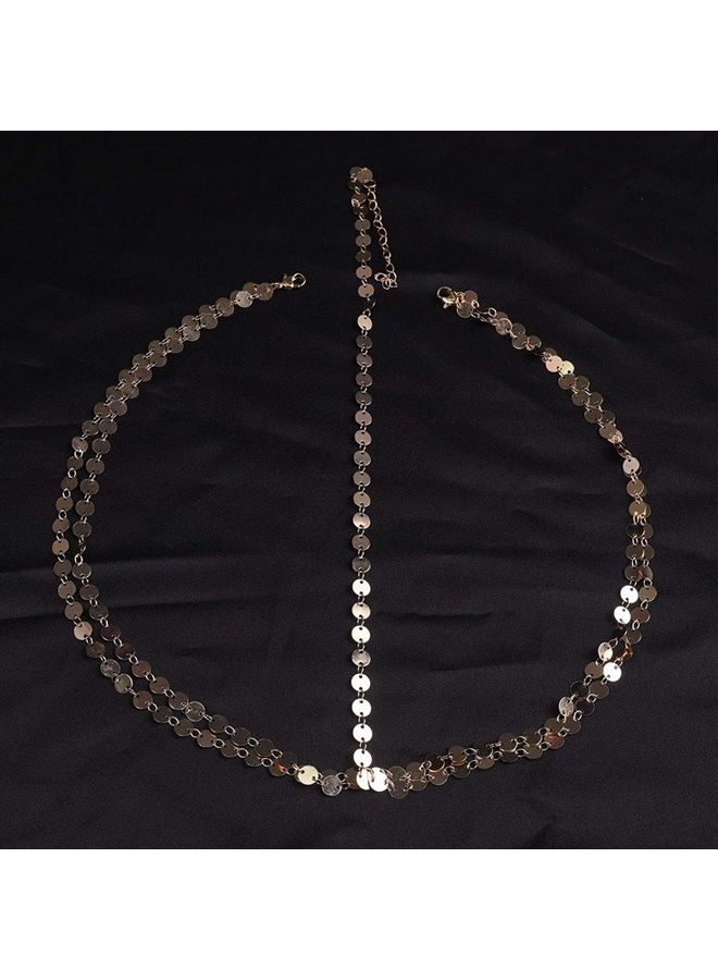 Denifery Bridal Boho Gold Head Chain Bridal Headpiece Bohemian Wedding Hair Accessories - Image 3