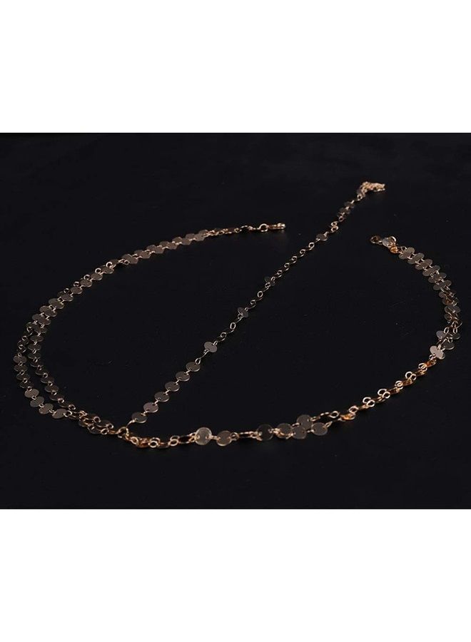 Denifery Bridal Boho Gold Head Chain Bridal Headpiece Bohemian Wedding Hair Accessories - Image 4