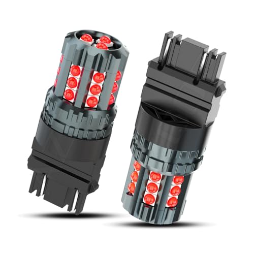AZQOP 3157 3057 LED BrakeTail Stop Light Bulbs Compatible with Dodge Ram 1500 2500 3500 2003 2004 2005 2006 2007 2008 2009 2010 2011 2012 2013 2014 2015 2016 2017 2018 2019 300 Brightness Red 2PCS - Image 1