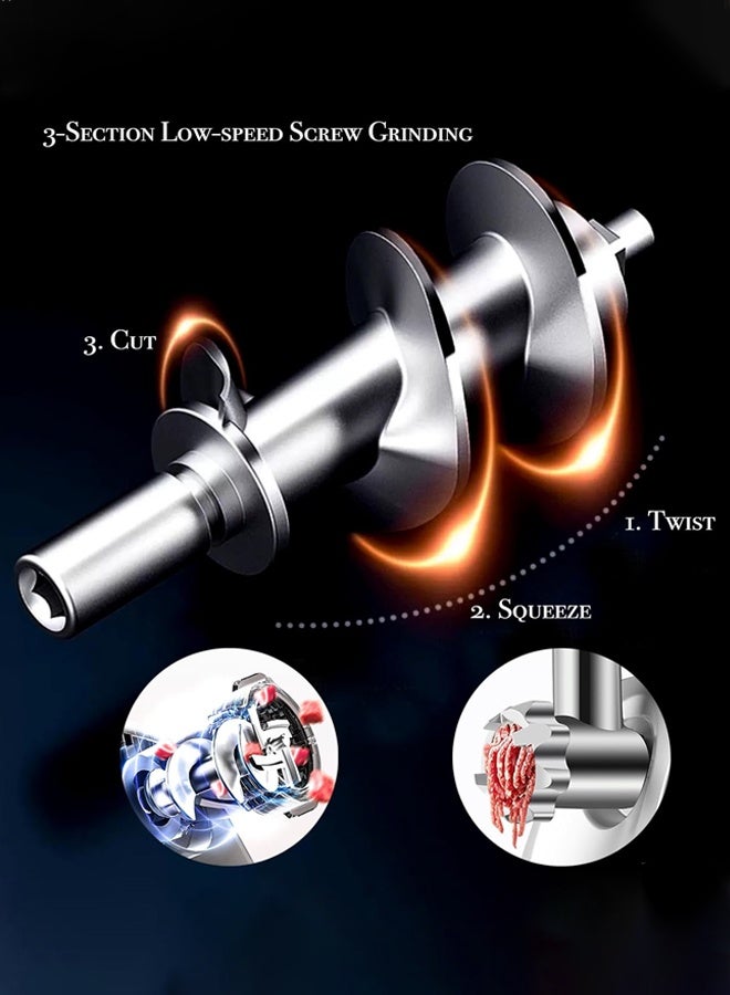 sokany Electric Meat Grinder, 2500W Pure Multifunctional Household Food Processing Machine, with Stainless Steel Blades & Grinding Plates & Sausage Stuffer Tube For Home Kitchen Use,SK-312, White - Image 3