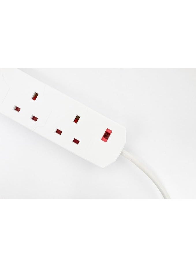 DAEWOO وصلة كهربائية، 4 منافذ، 1 متر، أبيض - Image 2