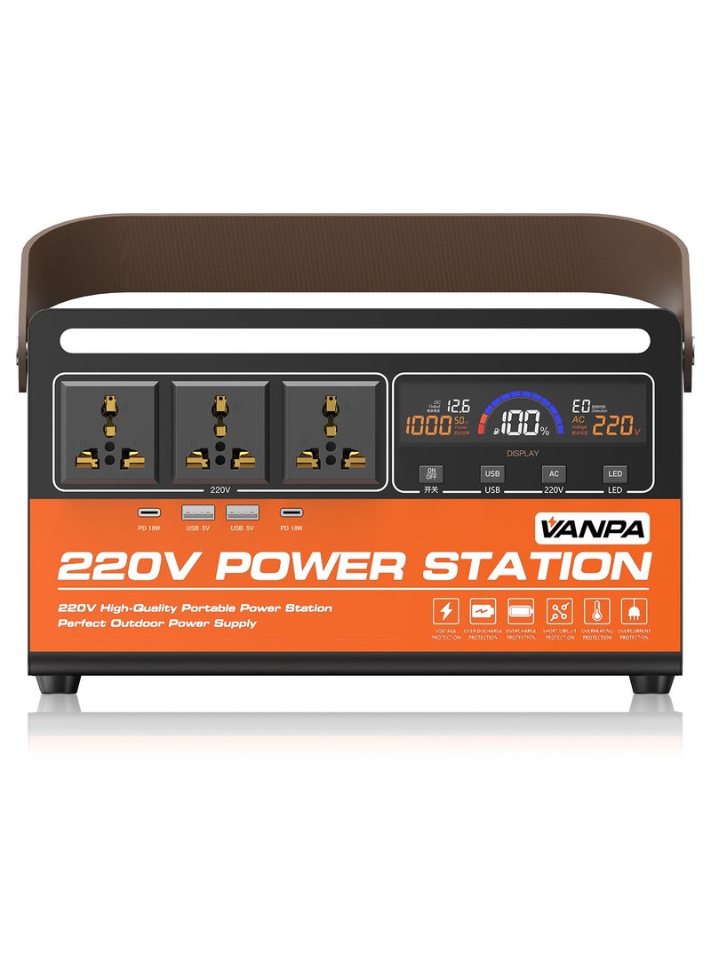 VANPA 600W Portable Power Station 360Wh Solar Power Bank Large Capacity Lithium Battery Solar Generator For Camping  - Image 2