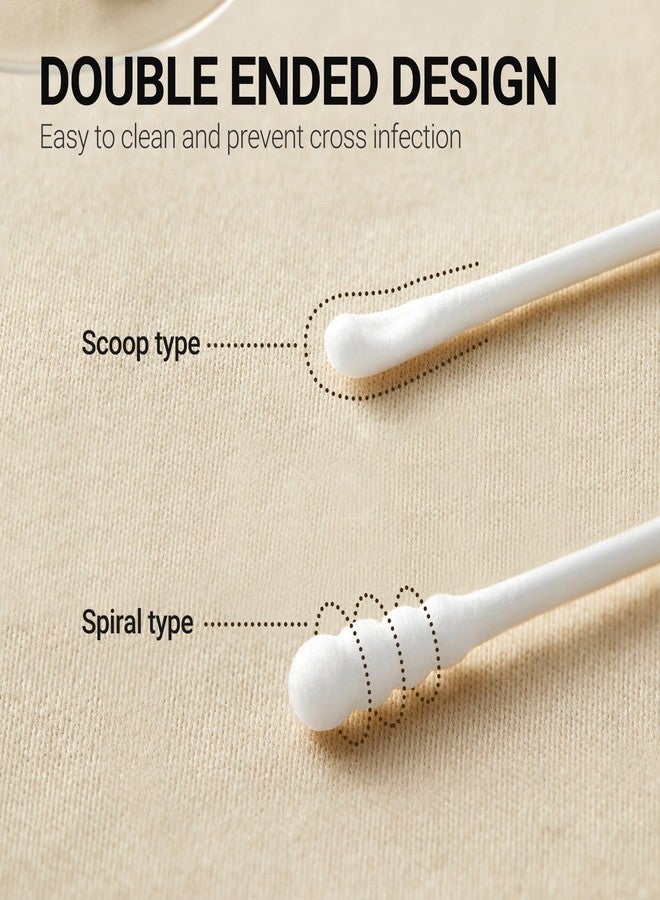 SEEDNUR Baby Cotton Swabs Paper Sticks Cotton Buds for Newborn,Kids 100% Organic Cotton Qtips Cotton Swabs 400 Count for Baby Ear Nose Clean - Image 4
