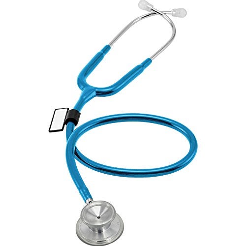 MDF Instruments, Acoustica Lightweight Stethoscope for Doctors, Nurses, Students, Home Health Use, Adult, Dual Head, Bright Blue Tube, Silver Chestpiece-Headset, MDF747XP14 - Image 4