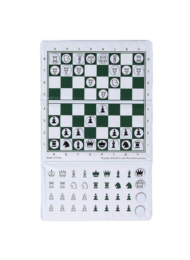 وي جيمز طقم شطرنج صغير - طقم شطرنج جيب قابل للطي مقاس 6 بوصات ، قطع شطرنج مغناطيسية مسطحة ، طقم شطرنج محمول وسفر للبالغين ، شعار ذهبي - Image 3