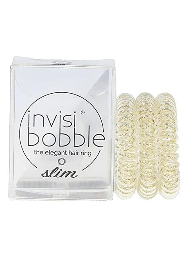 invisibobble SLIM Traceless Spiral Hair Ties - Pack of 3, True Black - Strong Elastic Grip Coil Hair Accessories for Women - No Kink, Non Soaking - Gentle for Girls Teens and Thick Hair - Image 3