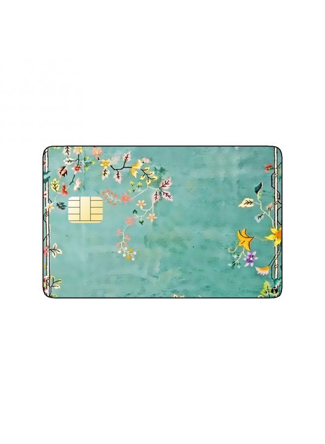 RKN PRINTED BANK CARD STICKER Beautiful Colorful Flowers Drawing - Image 2