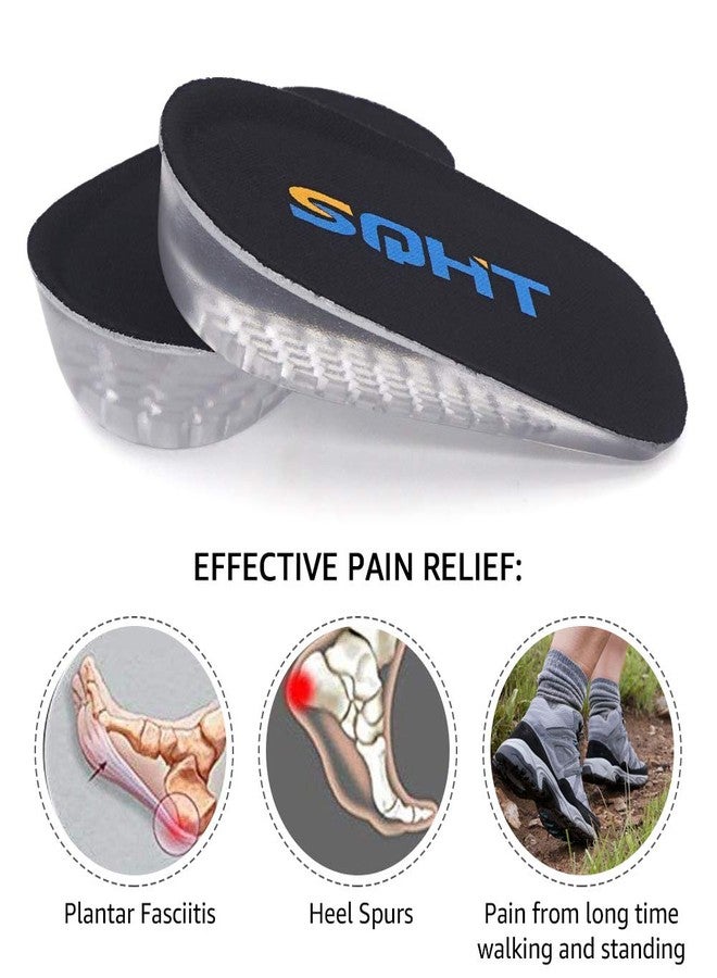 SQHT's Heel Lift Inserts, Shoes Lifts, Height Increase Insoles for Leg Length Discrepancies (Large - 1" Height) - Image 2