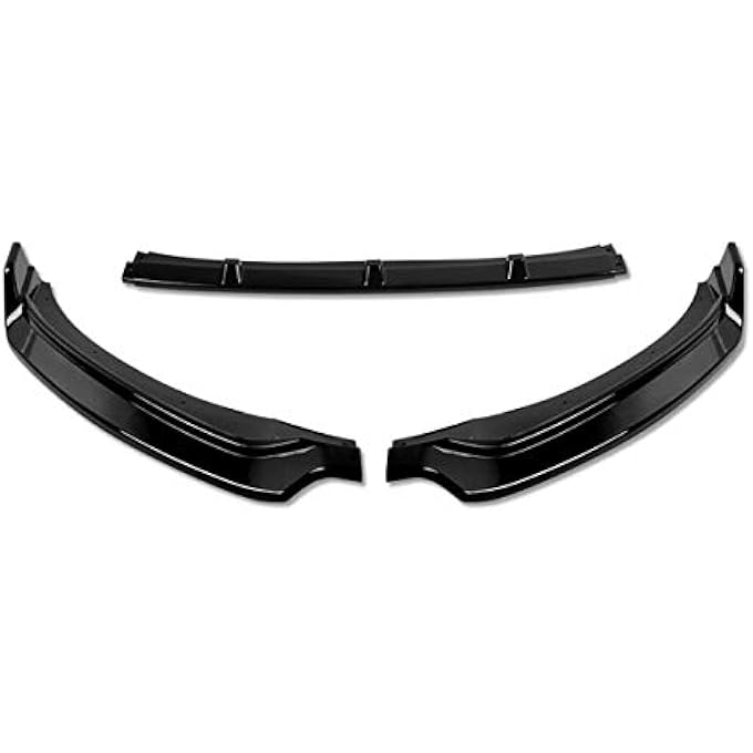 rayihni 2Pu679Pbk 3Pc With Vertical Stabilizers Glossy Finish Front Bumper Lip Compatible With 1718 Hyundai Elantra - Image 4