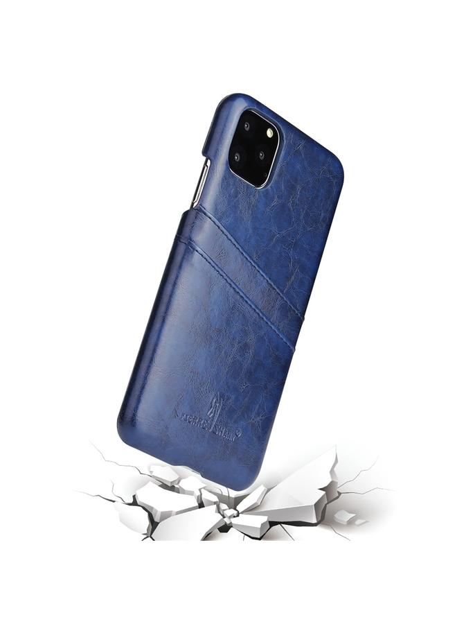 اس-توب جراب لهاتف iPhone 11 من Fierre Shann بتصميم شمع زيتي عتيق من جلد البولي يوريثان مع فتحات للبطاقات - Image 5