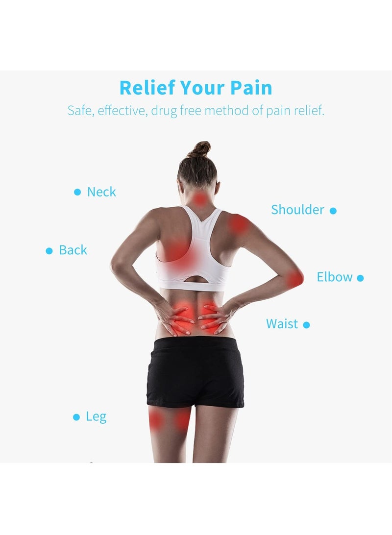 KADIP Rechargeable Dual Channel Tens Unit Muscle Stimulator, 28 Modes EMS TENS Machine with 10 TENS Pads, Meridian Massage Instrument, Pain Relief for Back Neck and Shoulders, Muscle Relaxer, Stim Machine - Image 5