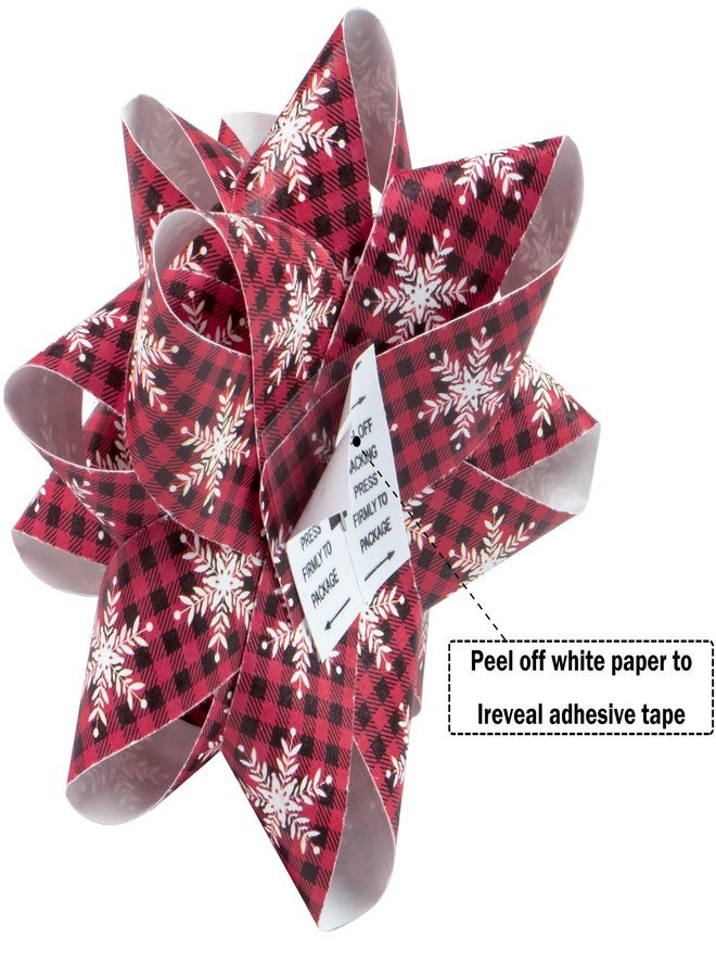 WRAPAHOLIC 12Pcs Christmas Gift Bows Assortment - Kraft Paper Christmas Red and Black Theme for Holiday, Party, Birthday, Baby Shower - Image 2