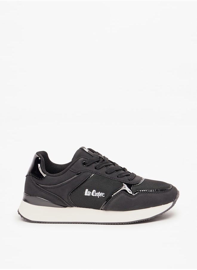 Lee Cooper - Women's Panelled Sneakers with Lace-Up Closure - Image 1