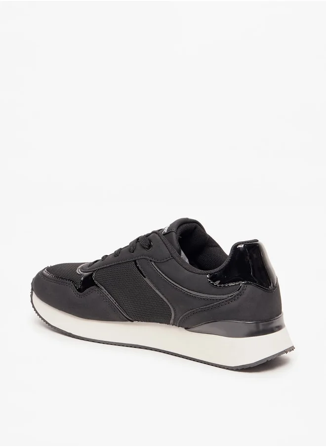 Lee Cooper Women's Panelled Sneakers with Lace-Up Closure