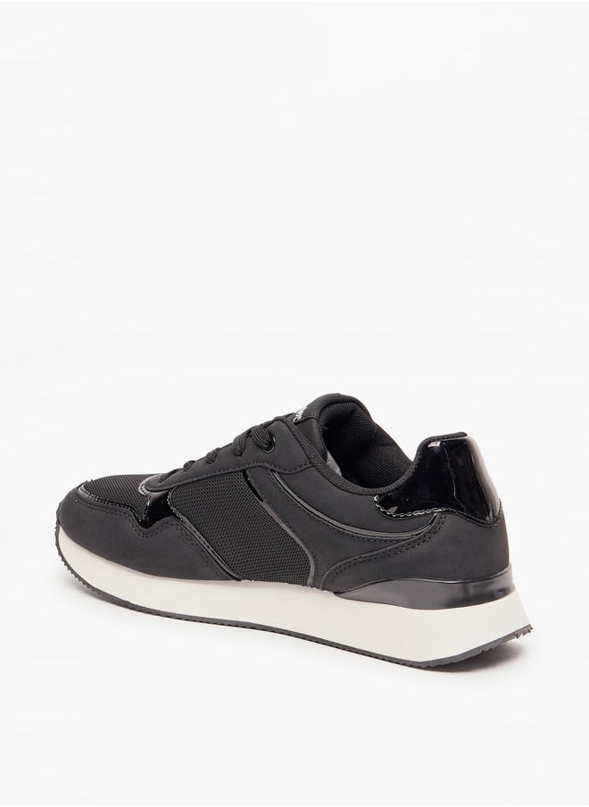 Lee Cooper - Women's Panelled Sneakers with Lace-Up Closure - Image 1