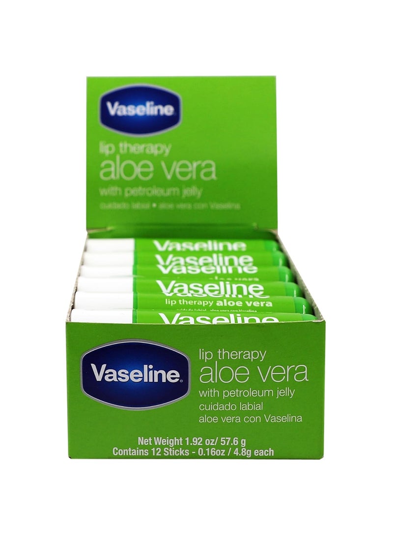 Vaseline Vaseline Lip wo Backer Card Aloe  12 pack box  - Image 1