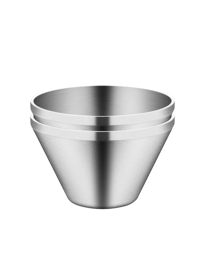 IMEEA Soup Bowls 40 OZ Large Deep Stainless Steel Bowls Set of 2 Durable Metal Bowls for Ramen Pasta Salad Serving Kitchen - Image 1