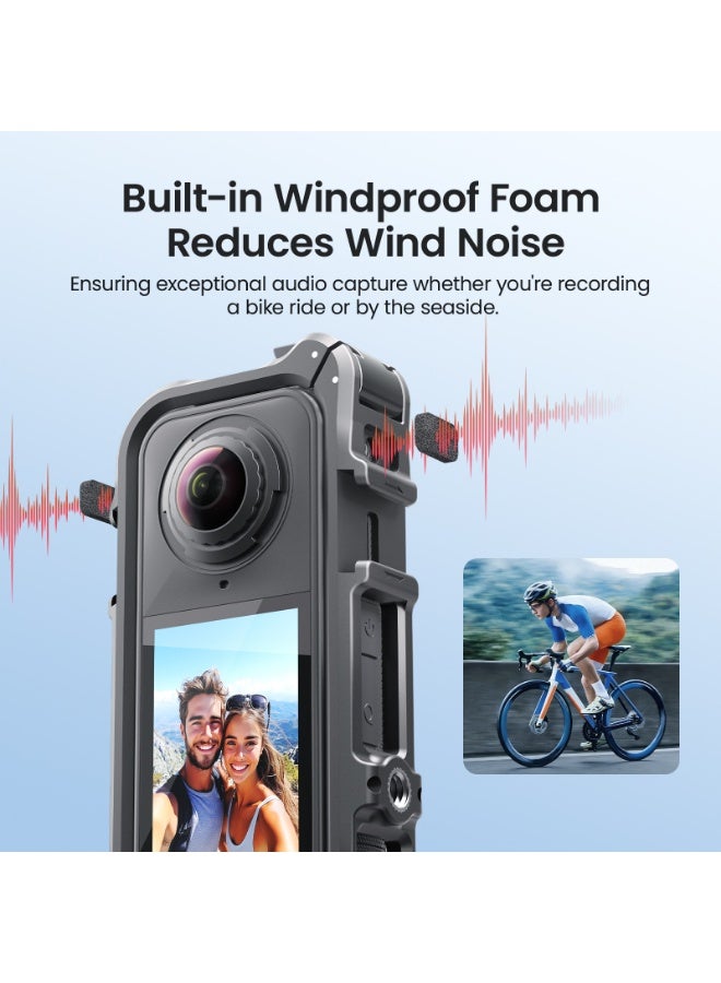 aMagisn Protective Frame for Insta360 X4 Air, Lightweight Multi-Functional Expansion Cage with Cold Shoe & 1/4” Mounts, Action Camera Accessory(White) - Image 3