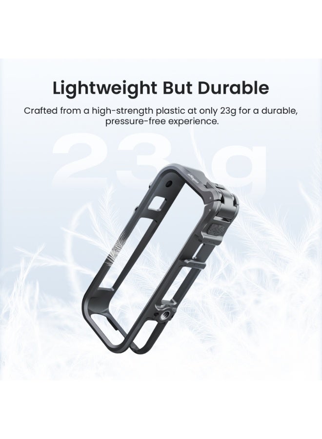 aMagisn Protective Frame for Insta360 X4 Air, Lightweight Multi-Functional Expansion Cage with Cold Shoe & 1/4” Mounts, Action Camera Accessory(White) - Image 2