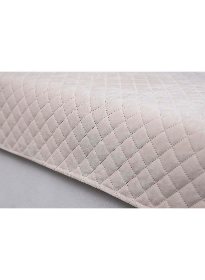 AAZEEM Original Velvet Sofa Cover | Stretch Fitted | Removable Washable Furniture Protector Slipcovers | Cream Color| 3 Seater Sofa Cover| - Image 2