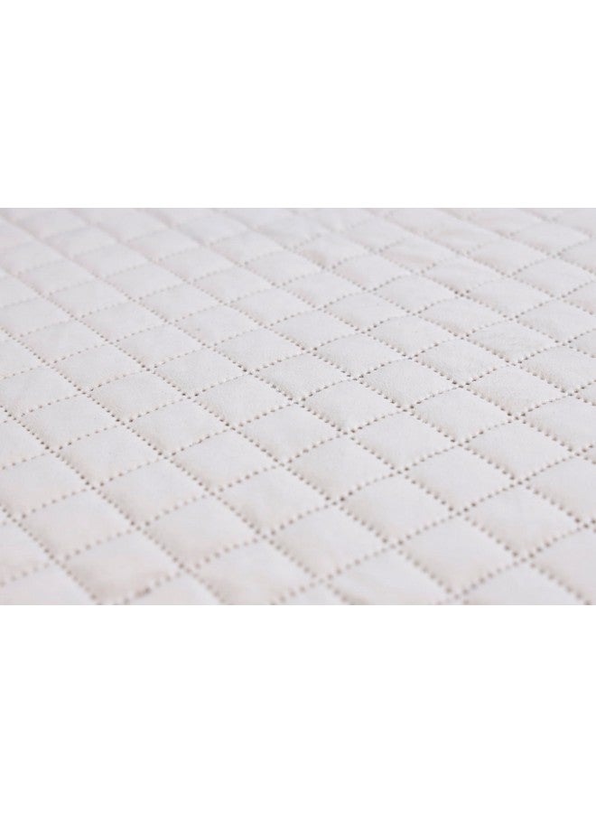 AAZEEM Original Velvet Sofa Cover | Stretch Fitted | Removable Washable Furniture Protector Slipcovers | Cream Color| 3 Seater Sofa Cover| - Image 3