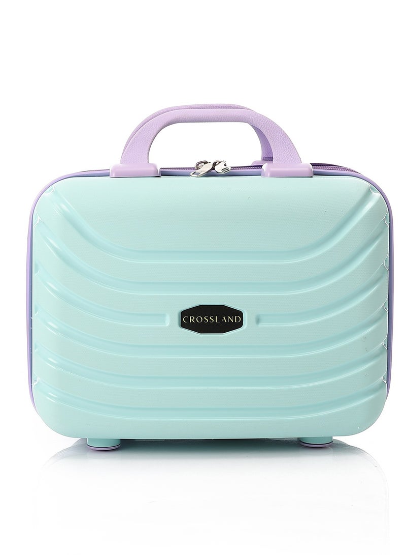 CROSSLAND Makeup Case – Polypropylene Hard Shell Cosmetic Bag, Travel Organizer, Lightweight & Stylish - Turquoise Purple - Image 2