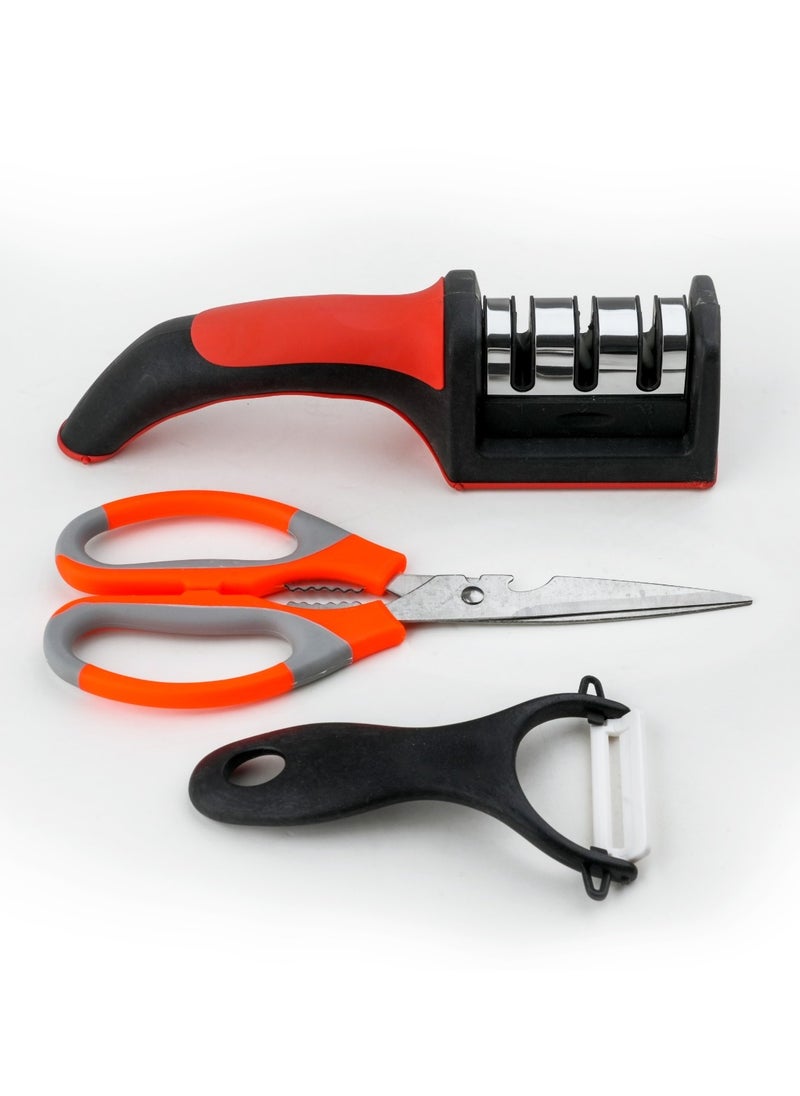 BASURRAH Knife Sharpener With scissors and hand cutter  - Image 1