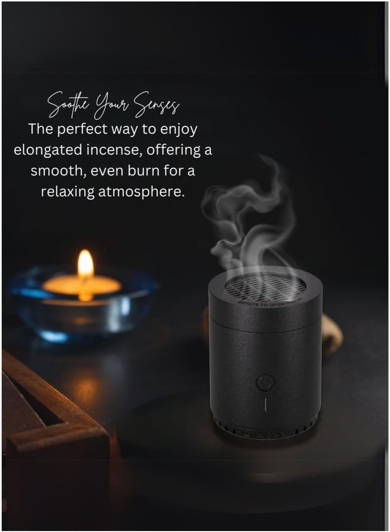 ELTRAZONE BK-108 Electronic Rechargeable Bakhoor Burner – Portable USB Electric Incense Burner with Long Battery Life – Modern Arab Aroma Diffuser & Muslim Oud Burner for Car, Home, Office, or Majlis – Elegant Design, Flameless & Safe for Daily Use - Image 4