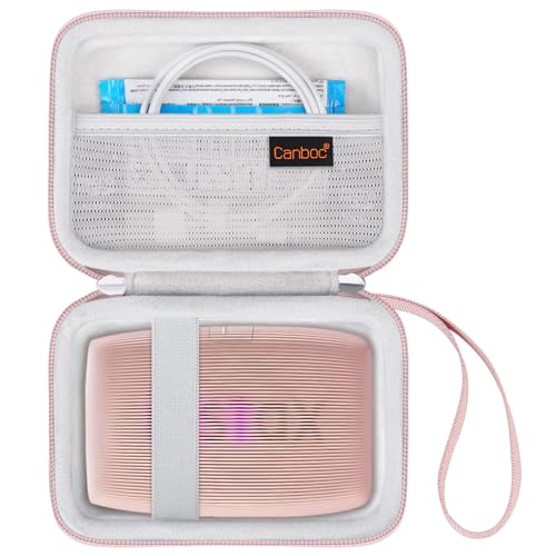 Canboc Carrying Case for Fujifilm Instax Mini Link 3 2 1 Smartphone Printer, Mesh pocket fit Instant Film and Cable, Pink (Case Only) - Image 2