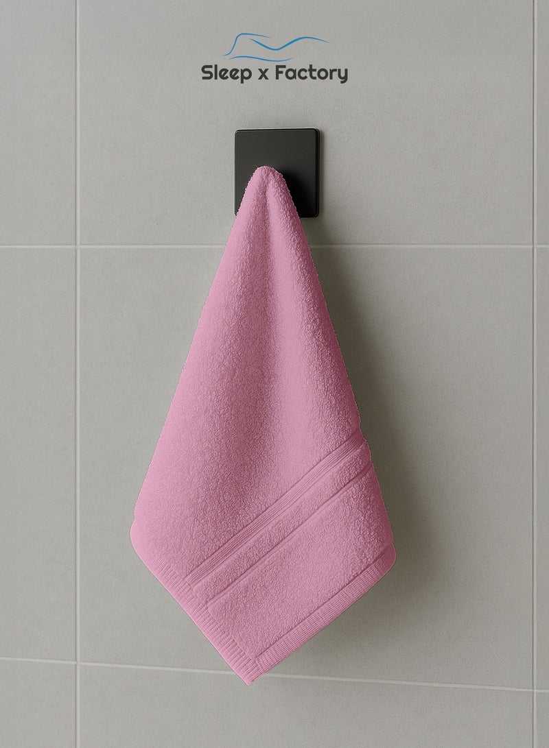 Sleep x Factory Pink Face Towel – 100% Cotton, Soft & Quick-Dry – 33x33 cm - Image 1