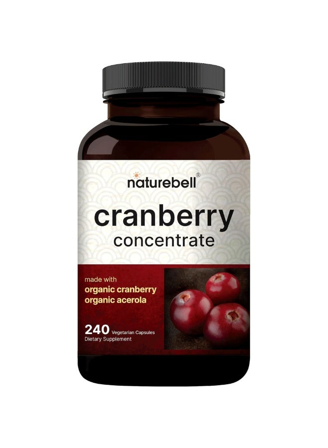 نايتشر بيل NatureBell Cranberry with Acerola – 240 Veggie Capsules - Image 1