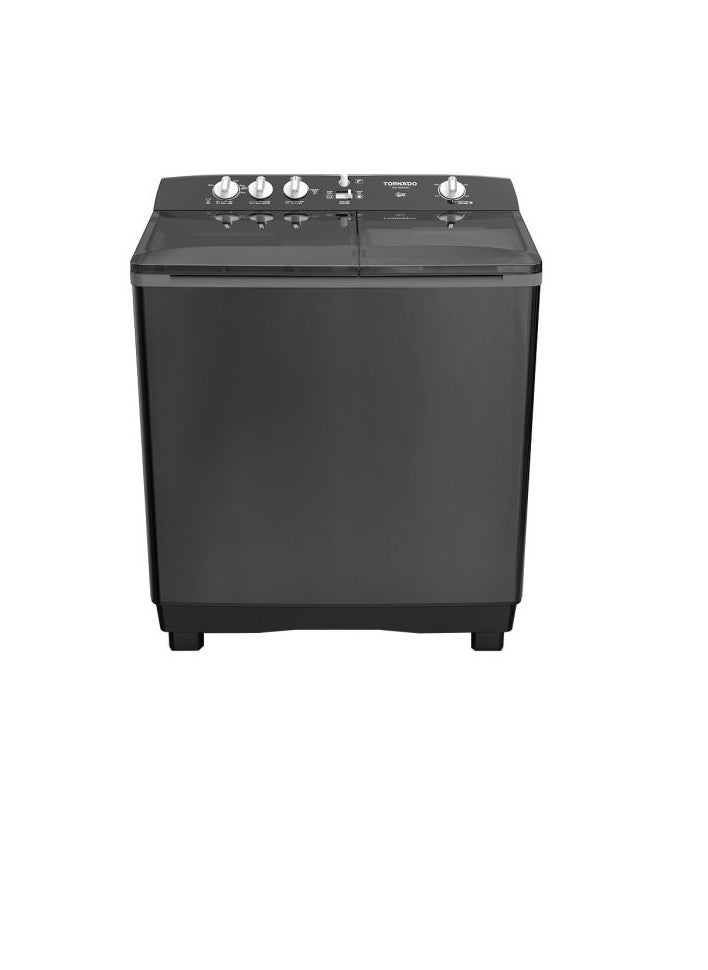 TORNADO Washing Machine Half Auto 10 Kg Pump Black TVH-HM10TSP(BK)  - Image 1