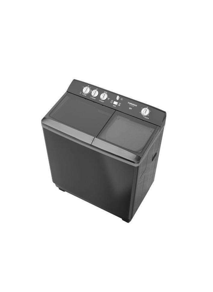 TORNADO Washing Machine Half Auto 10 Kg Pump Black TVH-HM10TSP(BK)  - Image 2
