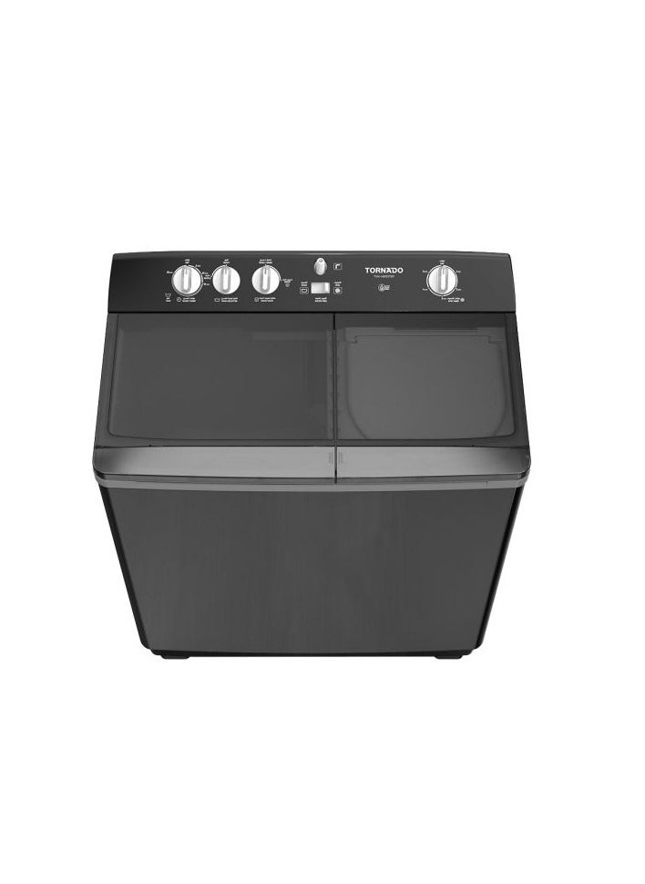 TORNADO Washing Machine Half Auto 10 Kg Pump Black TVH-HM10TSP(BK)  - Image 3